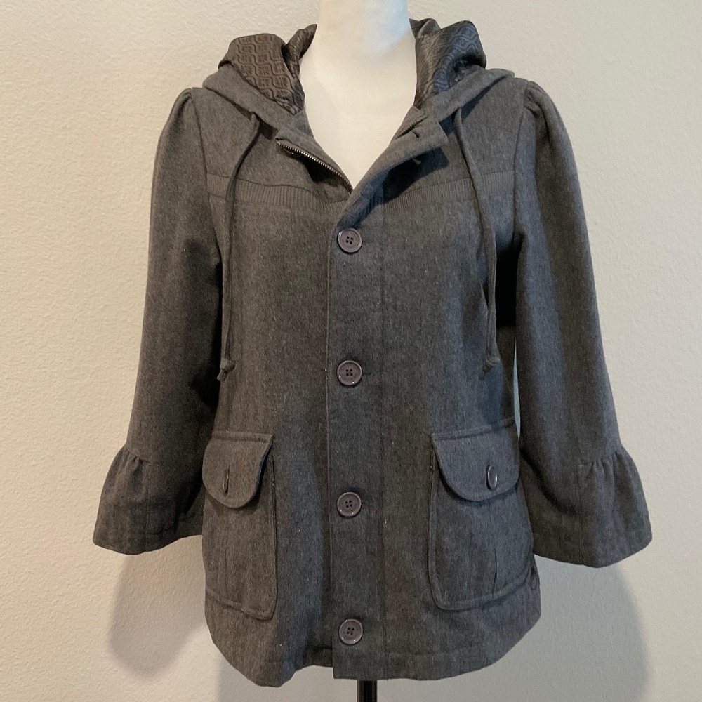 Billabong Jacket Grey Hooded Size Medium